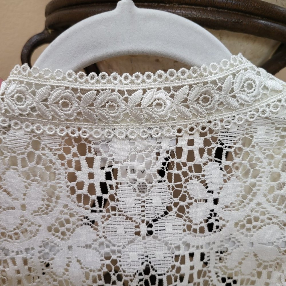 Coldwater Creek Soft Lace Cream Jacket - Picture 6 of 14